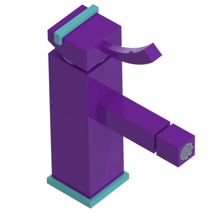Rubinet Single Control Bidet Fitting (less drain) Purple Haze
