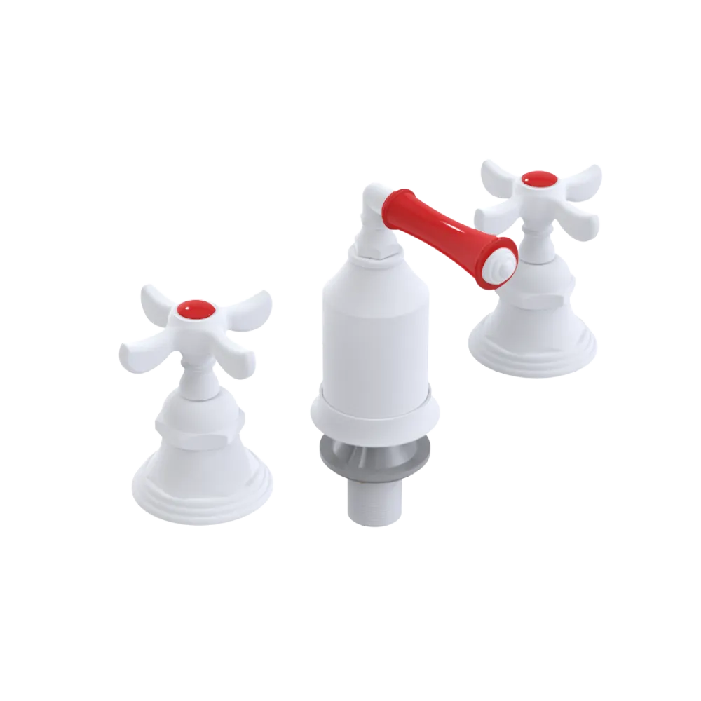 Rubinet Bidet Fitting with Spray, Diverter, and Vacum Breaker (Less Drain) Matt White