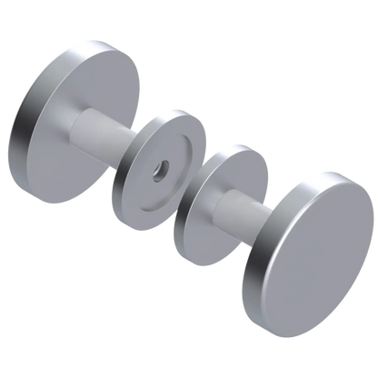 Rubinet Shower Door Knob (set) Satin Chrome