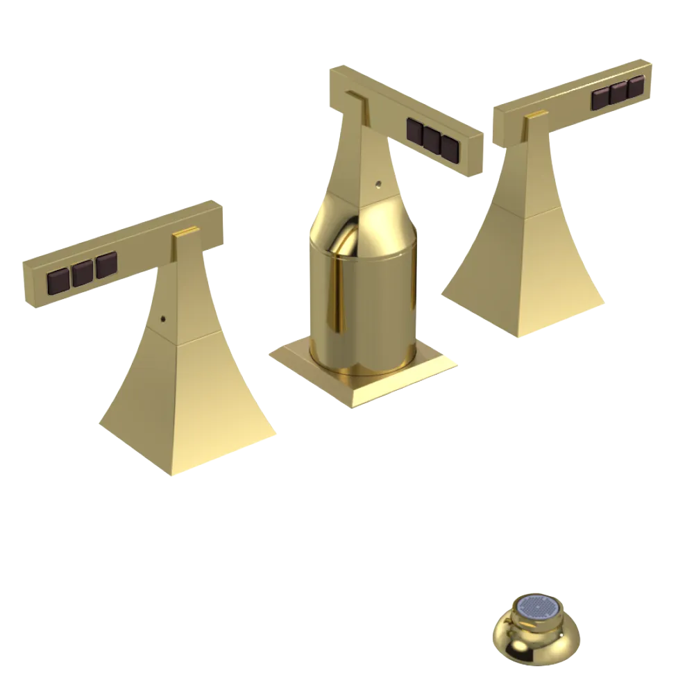 Rubinet Bidet Fitting with Spray, Diverter, and Vacum Breaker (Less Drain) Natural Brass