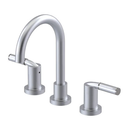Rubinet Widespread Lav set (less drain) Satin Chrome