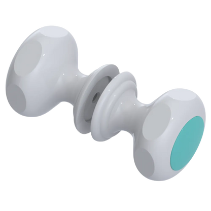 Rubinet Shower Door Knob (set) White
