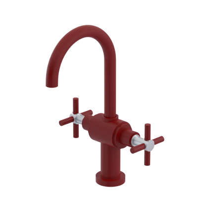 Rubinet Single Hole Dual Handle Lav. Set with LaSalle Spout (less drain) Maroon