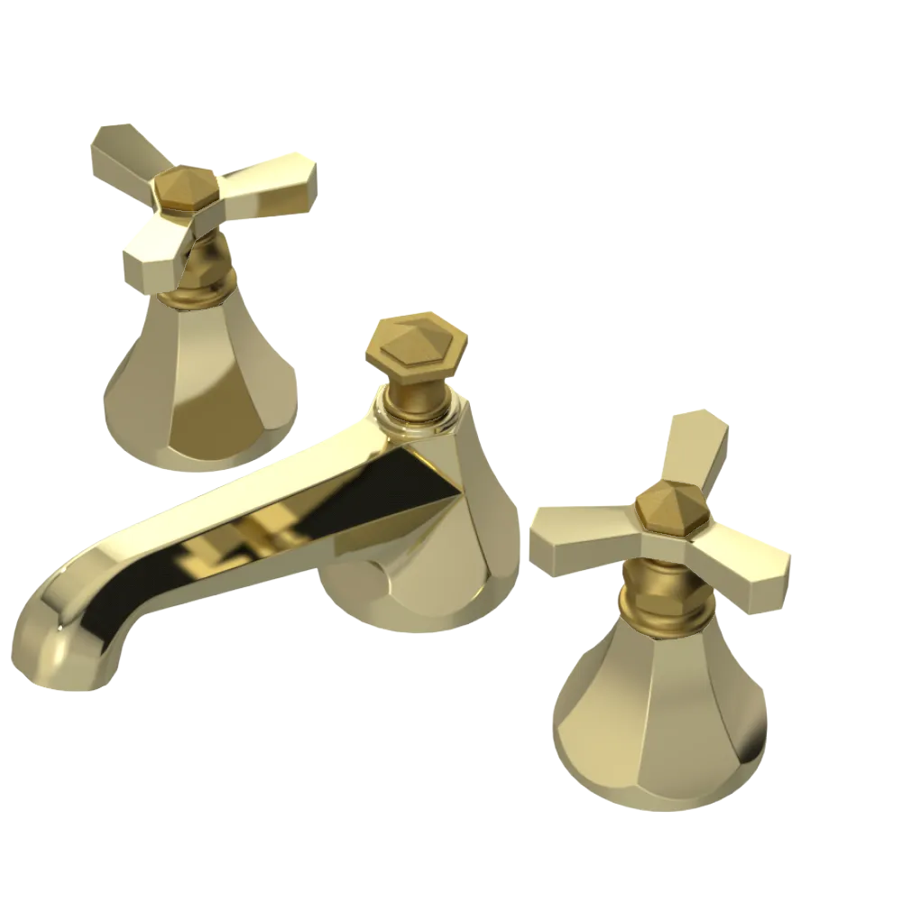 Rubinet Widespread Lav. Set. (less drain) Gold