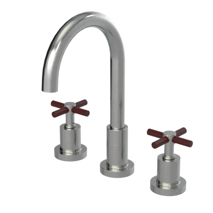 Rubinet Widespread Kitchen Set with LaSalle Spout Satin Nickel