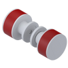 Rubinet Shower Door Knob (set) Matt White