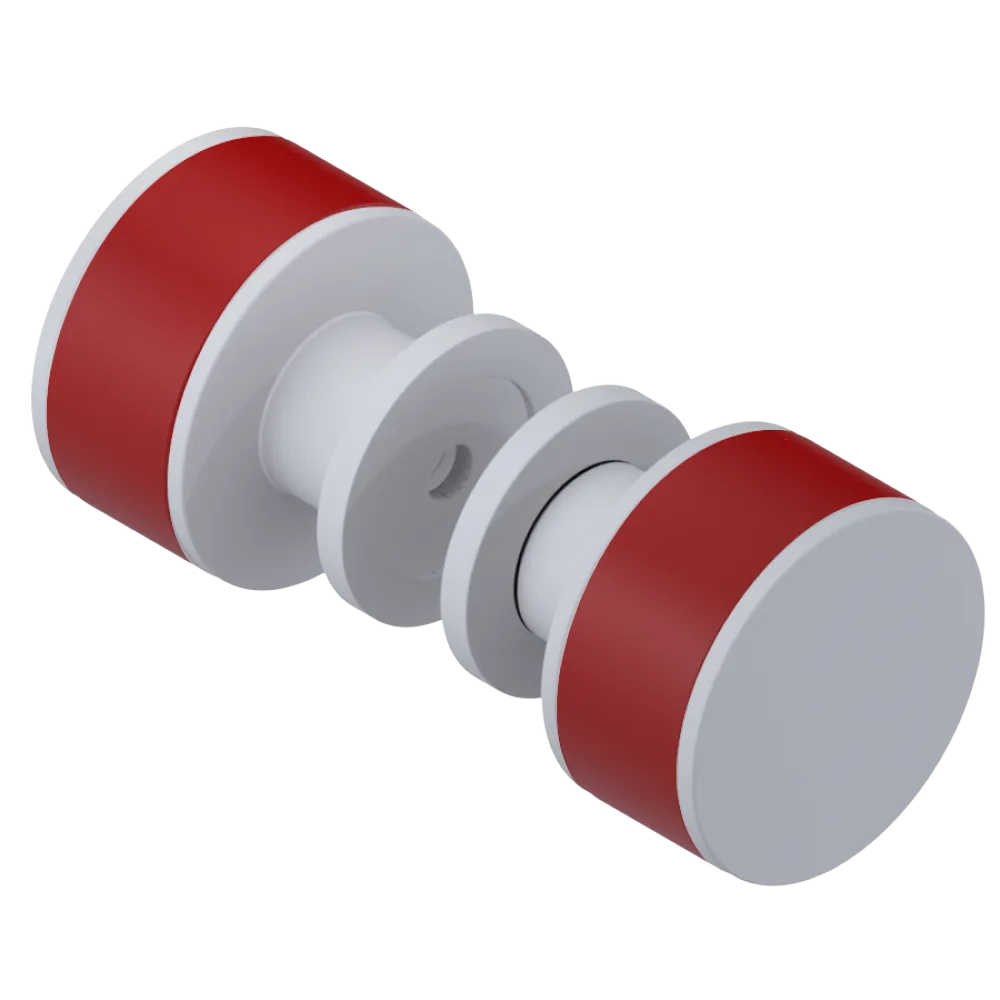 Rubinet Shower Door Knob (set) Matt White