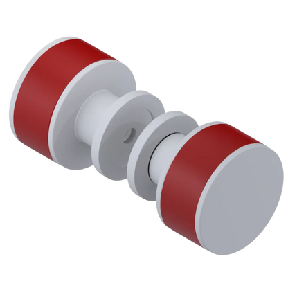 Rubinet Shower Door Knob (set) Matt White
