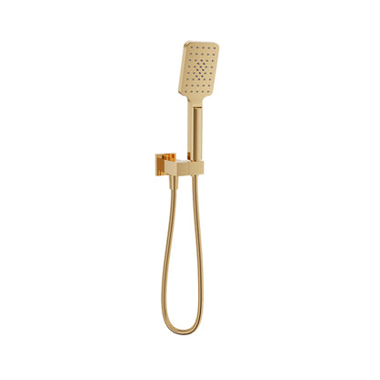 Baril 3-spray anti-limestone hand shower on wall-mounted supply elbow