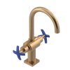 Rubinet Single Hole Dual Handle Lav. Set. (less drain) Satin Gold