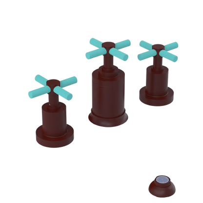 Rubinet Bidet Fitting with Spray, Diverter, and Vacuum Breaker (less drain) Bordeaux