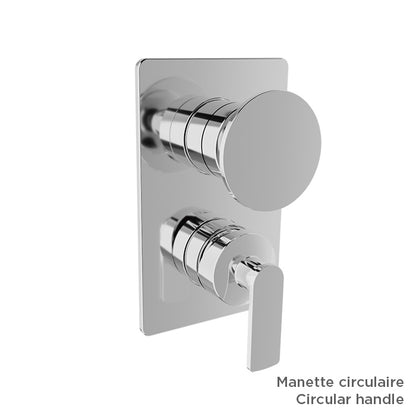 Baril Pressure balanced shower valve with 3-way diverter (without handle)