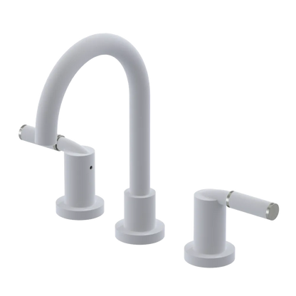 Rubinet Widespread Lav set (less drain) Matt White