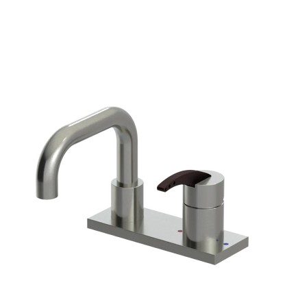 Rubinet 4" Centre Single Control Lav. Set. with Genesis spout (less drain) Satin Nickel