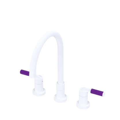 Rubinet Widespread Kitchen Set Matt White