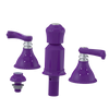 Rubinet Bidet Fitting with Spray, Diverter, and Vacum Breaker (Less Drain) Purple Haze