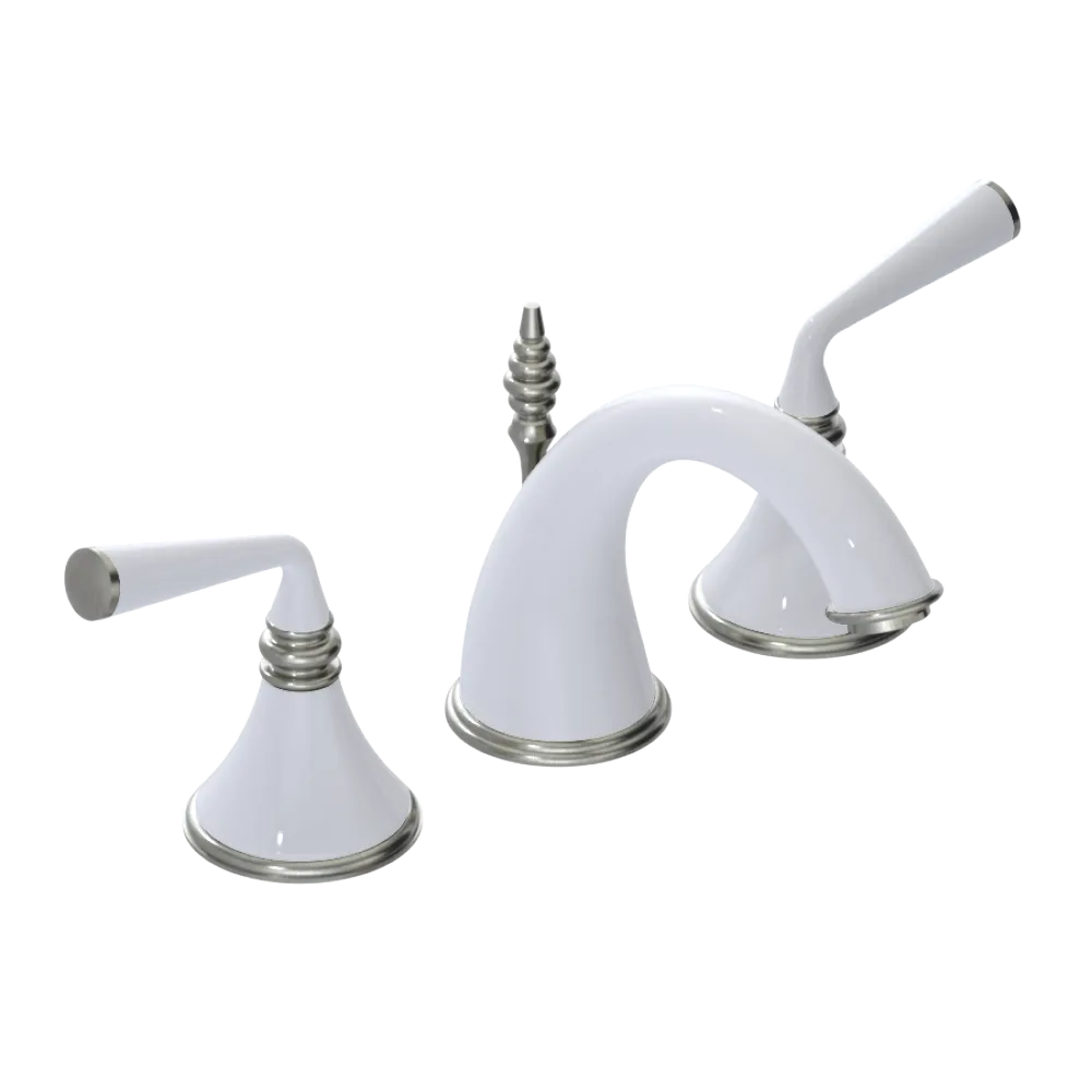 Rubinet Widespread Lav. Set. (less drain) White