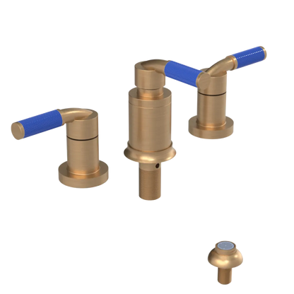 Rubinet Bidet Fitting with Spray, Diverter, and Vacum Breaker (Less Drain) Satin Gold