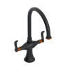 Rubinet Two Handle Single Hole Kitchen Set Matt Black