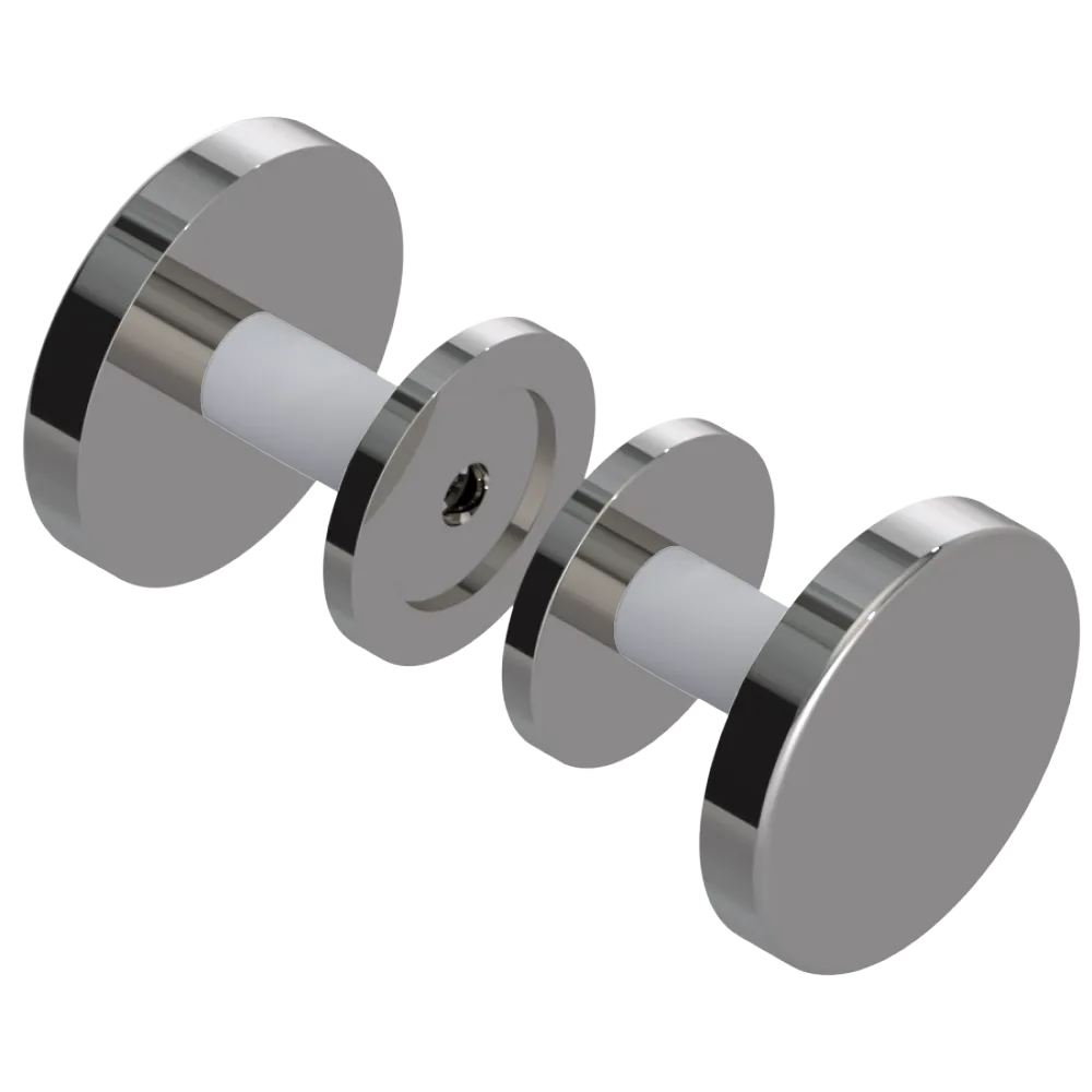 Rubinet Shower Door Knob (set) Polished Nickel