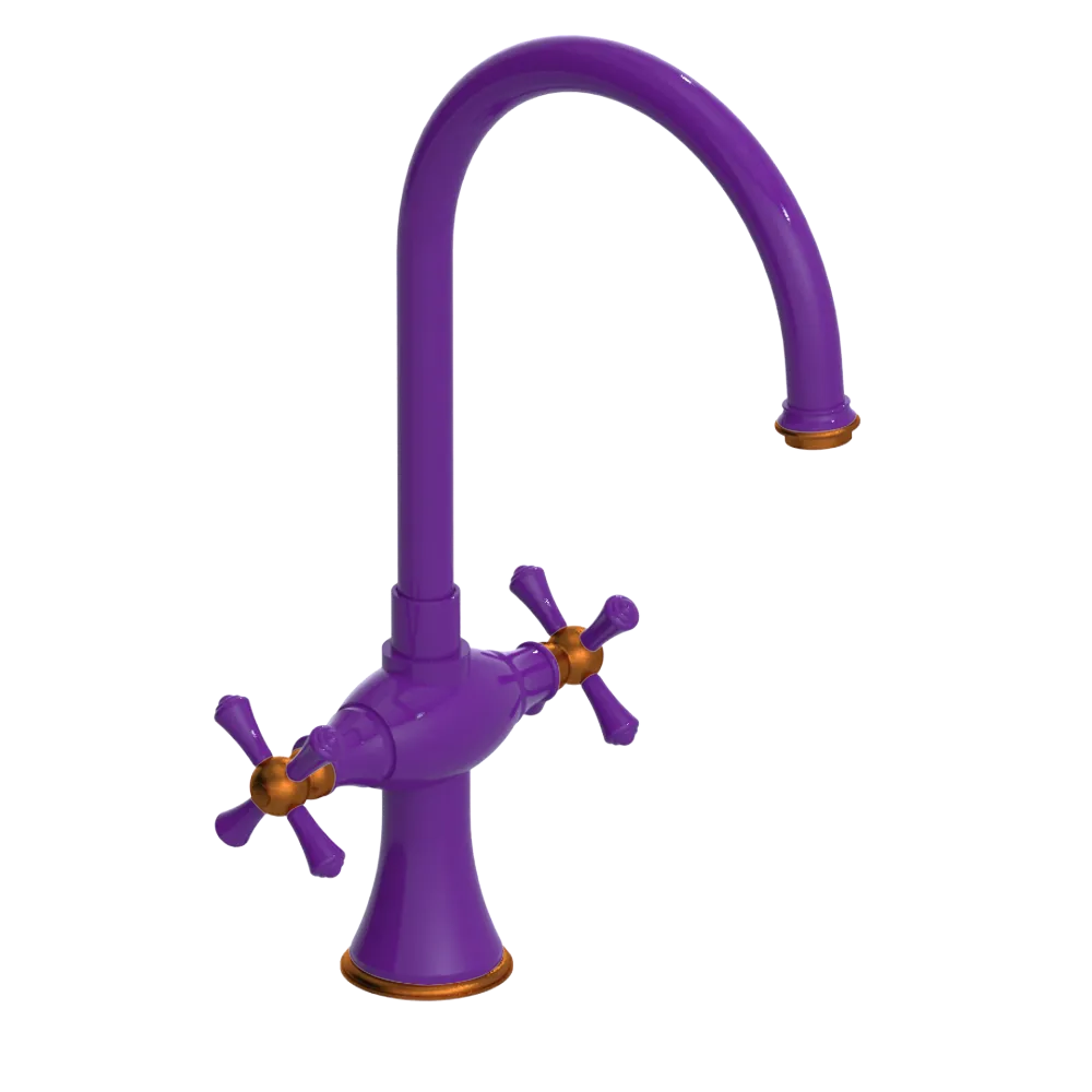 Rubinet Two Handle Single Hole Kitchen Set Purple Haze