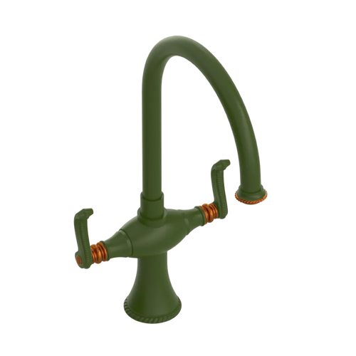 Rubinet Two Handle Single Hole Kitchen Set Green Envy