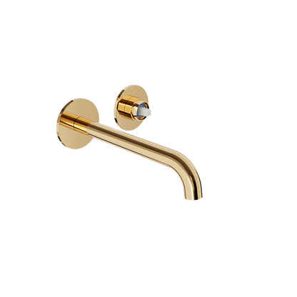 Baril Single lever wall-mounted lavatory faucet (without handle), drain not included