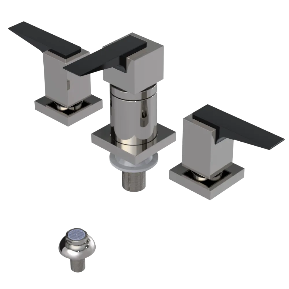 Rubinet Bidet Fitting with Spray, Diverter, and Vacuum Breaker (less drain) Polished Nickel