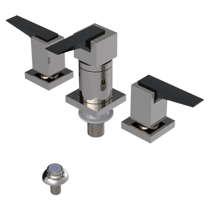 Rubinet Bidet Fitting with Spray, Diverter, and Vacuum Breaker (less drain) Polished Nickel