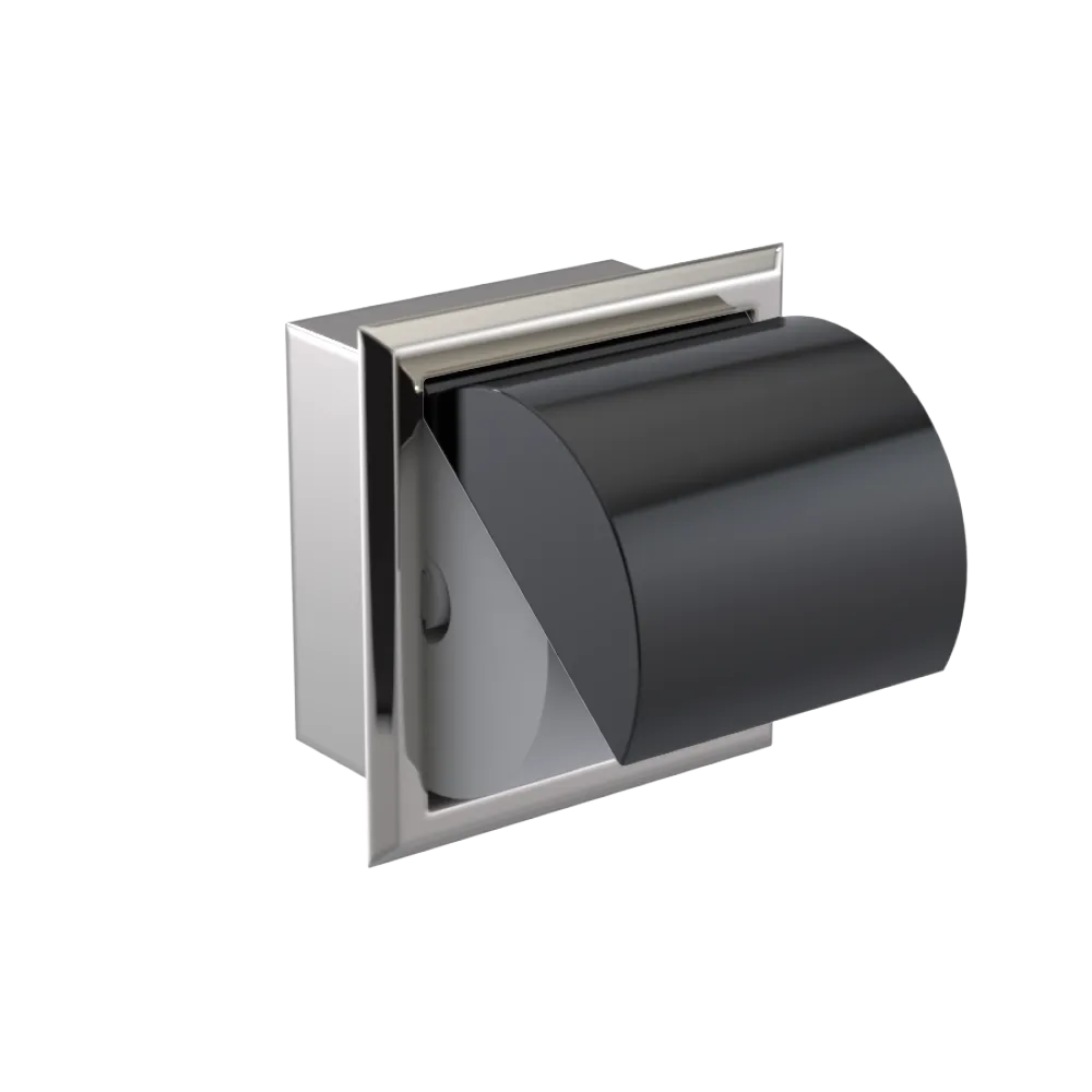 Rubinet RECESSED TOILET PAPER HOLDER Polished Nickel
