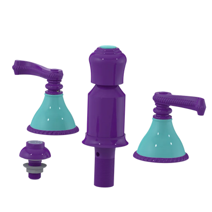Rubinet Bidet Fitting with Spray, Diverter, and Vacum Breaker (Less Drain) Purple Haze