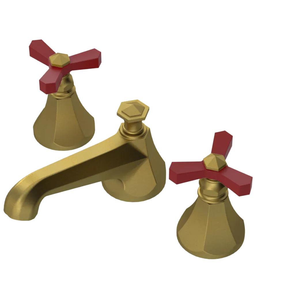 Rubinet Widespread Lav. Set. (less drain) Antique Brass Matt