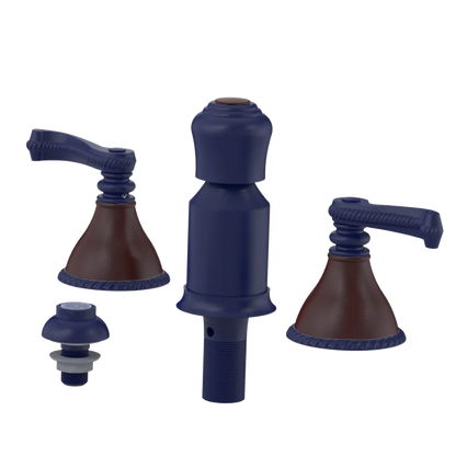 Rubinet Bidet Fitting with Spray, Diverter, and Vacum Breaker (Less Drain) Midnight Blue