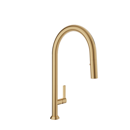 Baril High single-hole kitchen faucet with 2-function pull-down spray