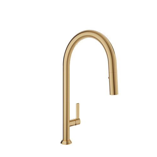 Baril High single-hole kitchen faucet with 2-function pull-down spray