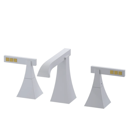 Rubinet Widespread Lav. Set. (less drain) White