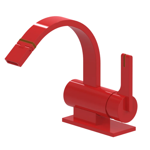 Rubinet Single Control Bidet Fitting (less drain) Red