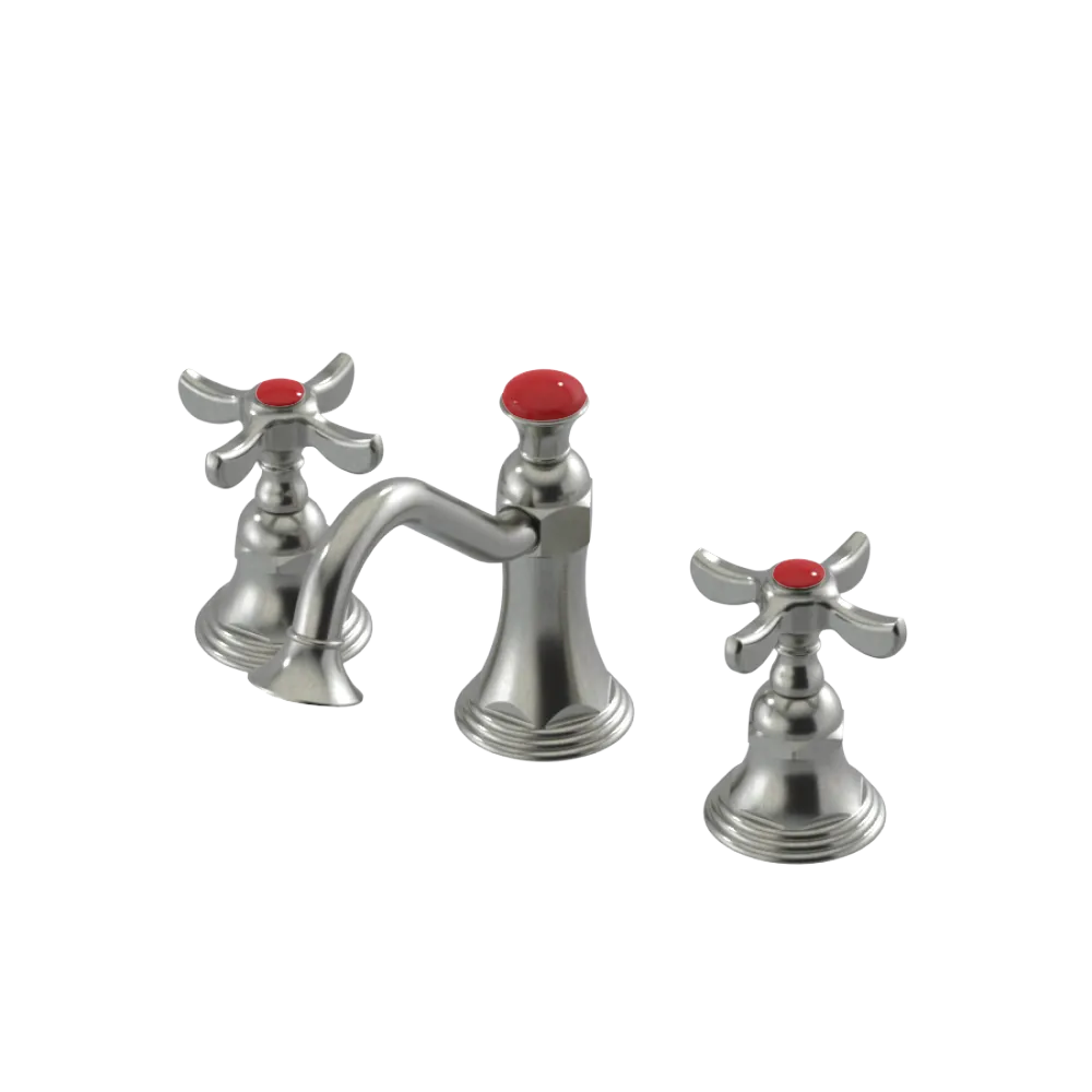 Rubinet Widespread Lav. Set. (less drain) Satin Nickel