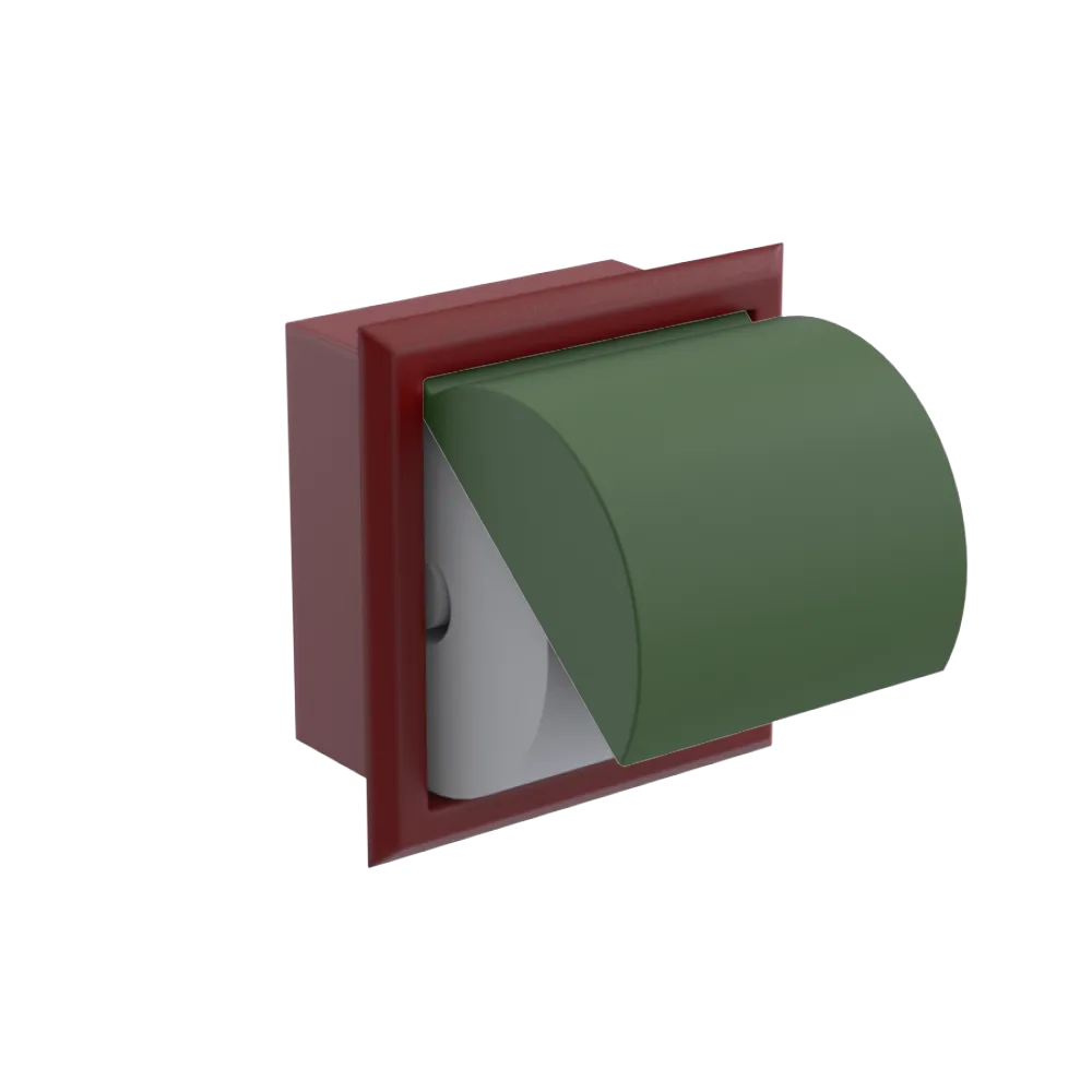Rubinet RECESSED TOILET PAPER HOLDER Maroon