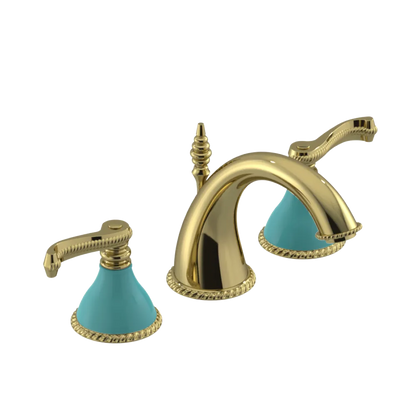 Rubinet Widespread Lav. Set. (less drain) Natural Brass