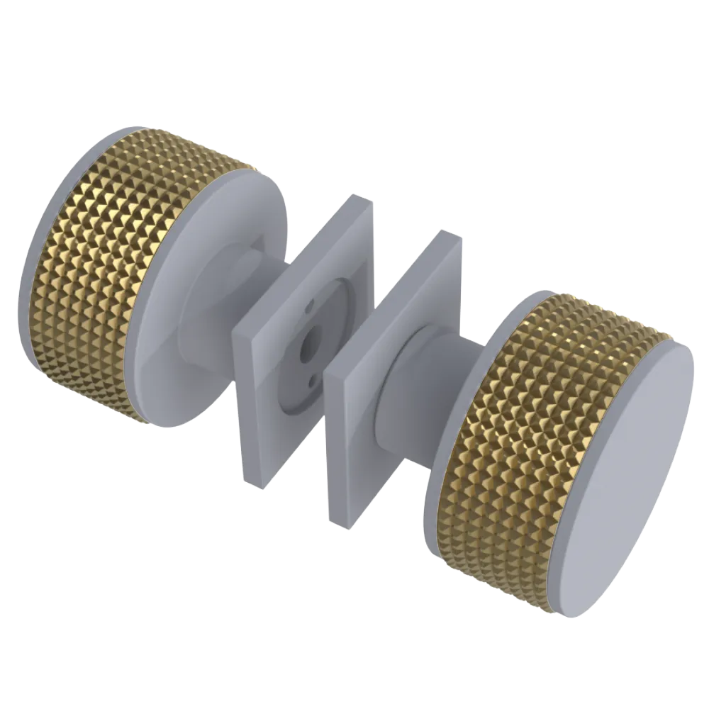 Rubinet Shower Door Knob (set) Matt White