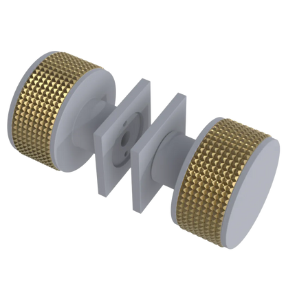 Rubinet Shower Door Knob (set) Matt White