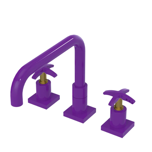 Rubinet Widespread Kitchen Set with Genesis Spout Purple Haze