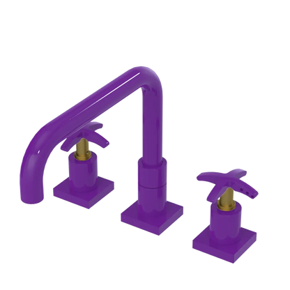 Rubinet Widespread Kitchen Set with Genesis Spout Purple Haze