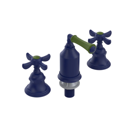 Rubinet Bidet Fitting with Spray, Diverter, and Vacum Breaker (Less Drain) Midnight Blue