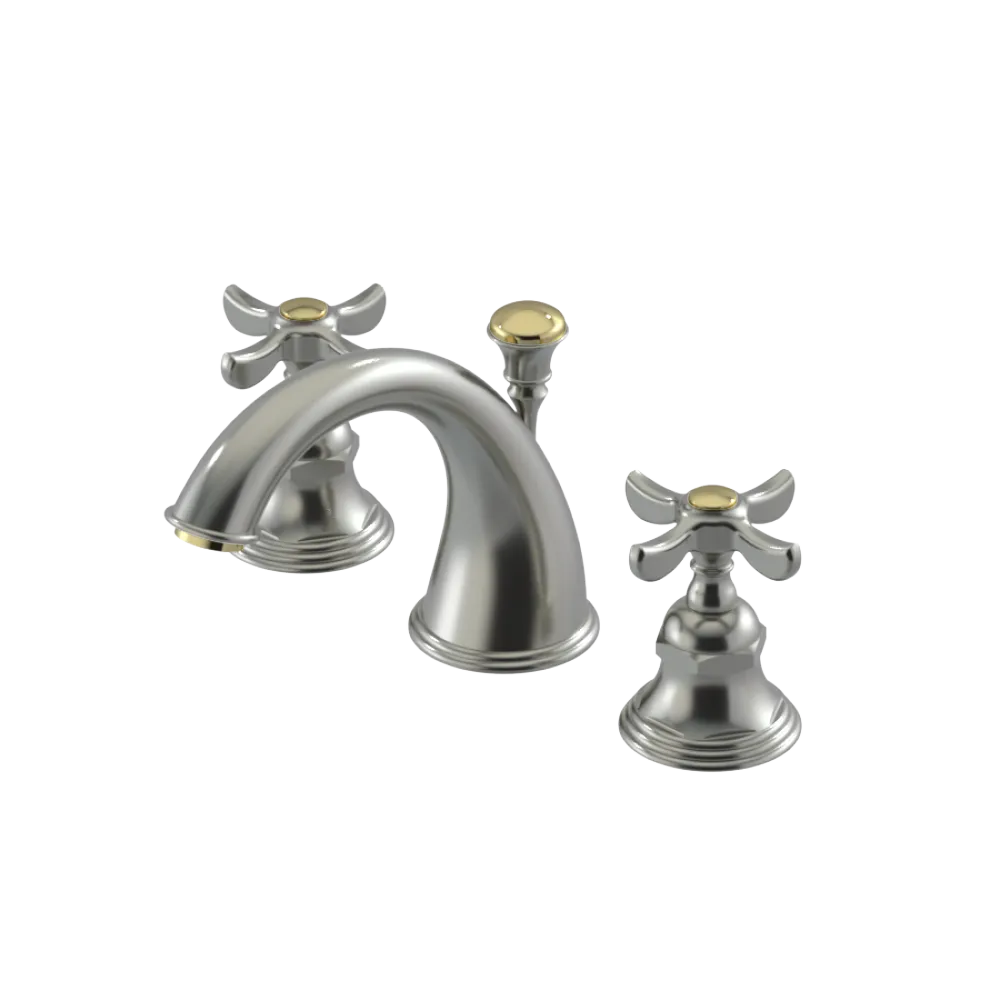 Rubinet Widespread Lav. Set. (less drain) Satin Nickel