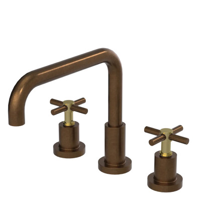 Rubinet Widespread Kitchen Set Tuscan Brass