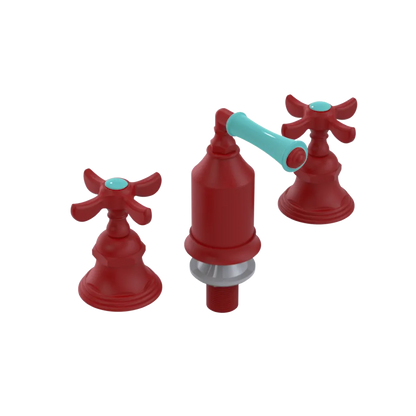 Rubinet Bidet Fitting with Spray, Diverter, and Vacum Breaker (Less Drain) Maroon