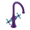 Rubinet Single Hole Dual Handle Lav. Set. (less drain) Purple Haze
