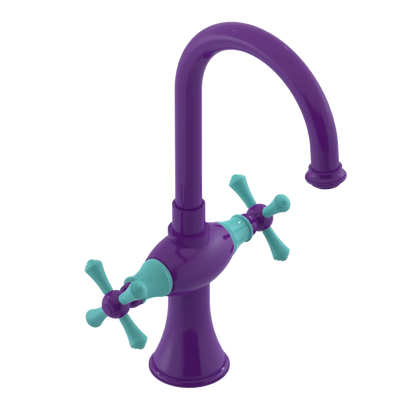 Rubinet Single Hole Dual Handle Lav. Set. (less drain) Purple Haze